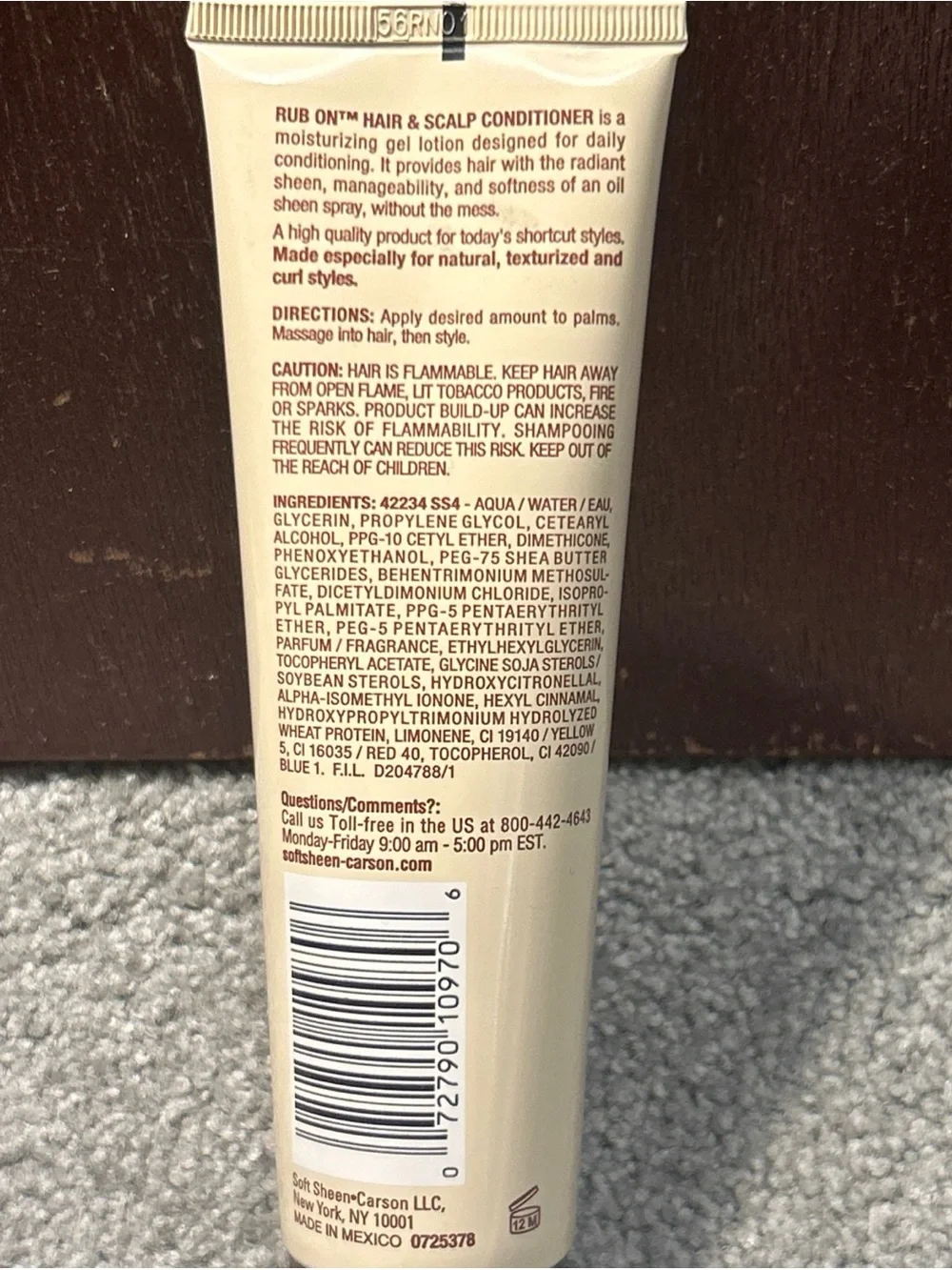 SoftSheen Carson Sta-Sof-Fro Rub On Hair & Scalp Conditioner Extra Dry 5oz
